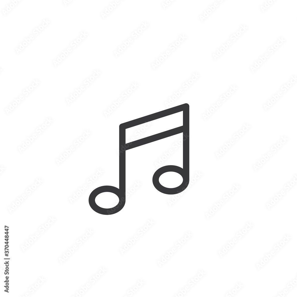 musical note outline icon musical note outline icon