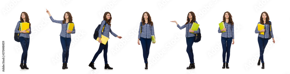 Obraz premium Young student isolated on white