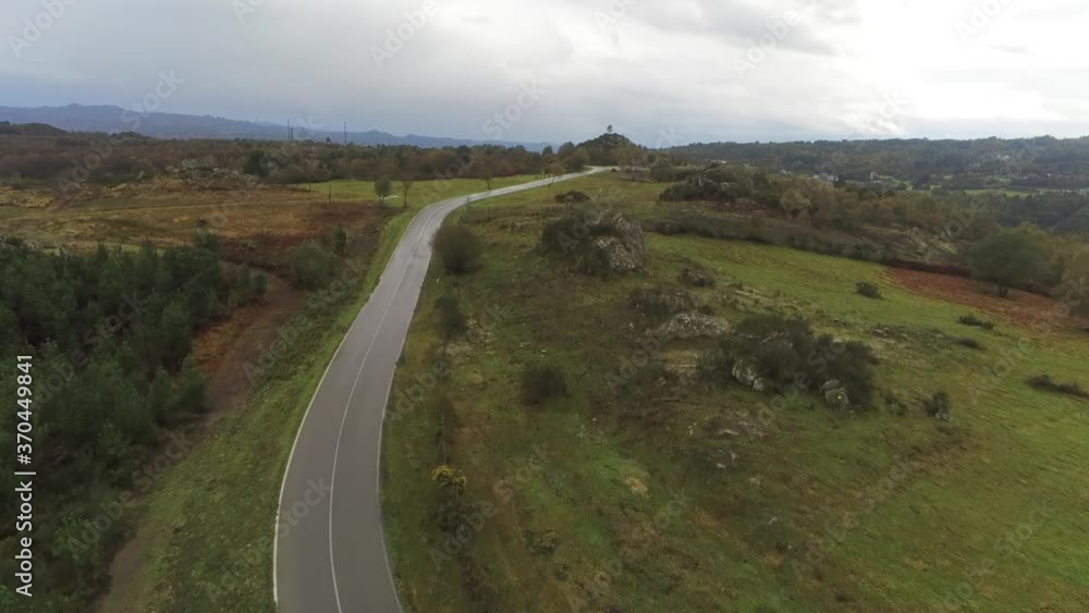 Aerial View of mountains in Ribeira Sacra. Galicia,Spain. Drone Footage Aerial View of mountains in Ribeira Sacra. Galicia,Spain. Drone Footage
