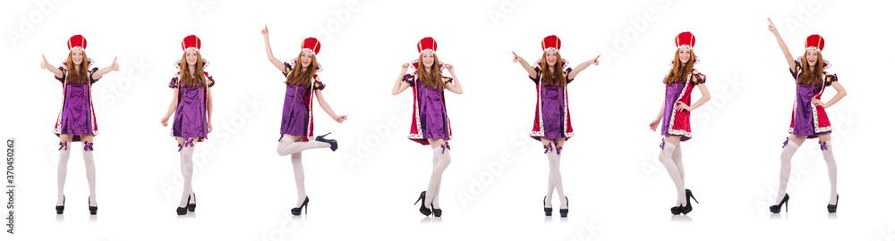 Woman queen isolated on the white background Woman queen isolated on the white background