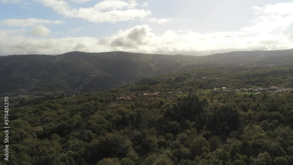 Beautiful landscape in mountains. Ribeira Sacra. Galicia,Spain. Aerial Drone Footage Beautiful landscape in mountains. Ribeira Sacra. Galicia,Spain. Aerial Drone Footage