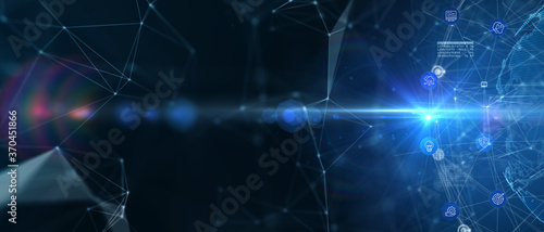 Business  Technology  Internet and network concept. 3D illustration.