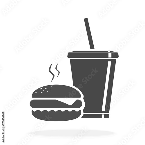 Fast Food Restaurant Takeaway Icon - Vector Illustration