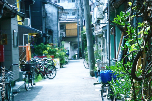 下町の風景　路地　民家