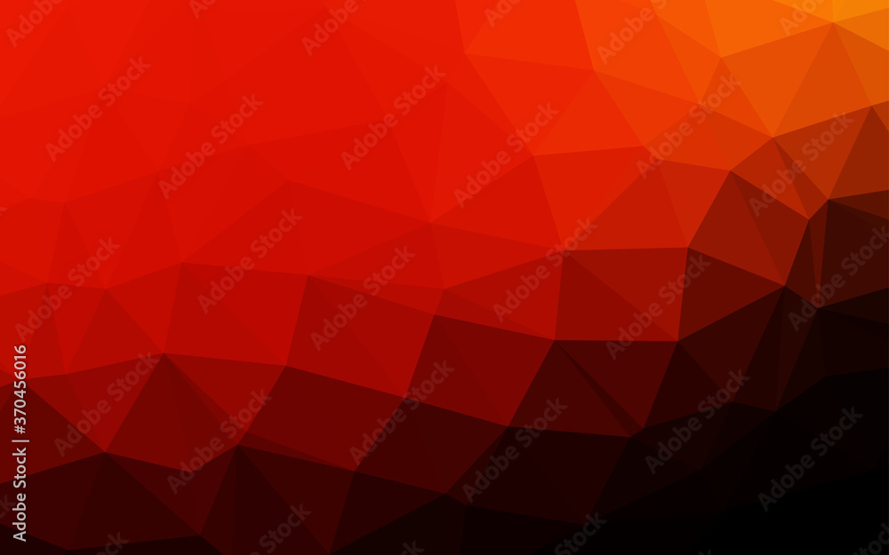 Dark Red, Yellow vector low poly cover. Dark Red, Yellow vector low poly cover.