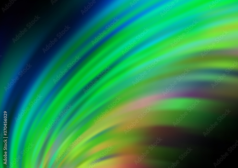 Dark Blue, Green vector background with lava shapes. Dark Blue, Green vector background with lava shapes.
