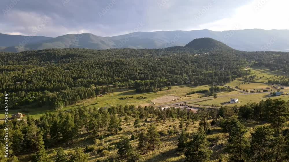 Aerial panning shot of Mt. Bailey and the Lost Creek Wilderness near Bailey, Colorado. Aerial panning shot of Mt. Bailey and the Lost Creek Wilderness near Bailey, Colorado.