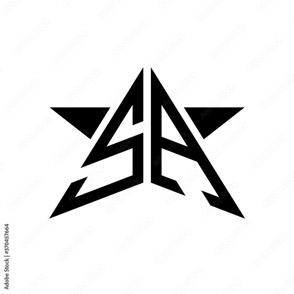 Initial Star Monogram Logo SA