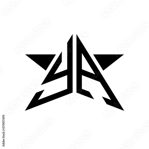 Initial Star Monogram Logo YA