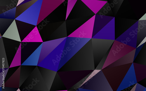 Light Multicolor, Rainbow vector triangle mosaic template.