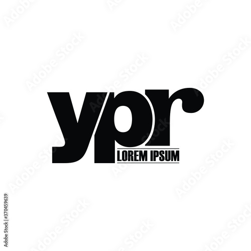 YPR letter monogram logo design