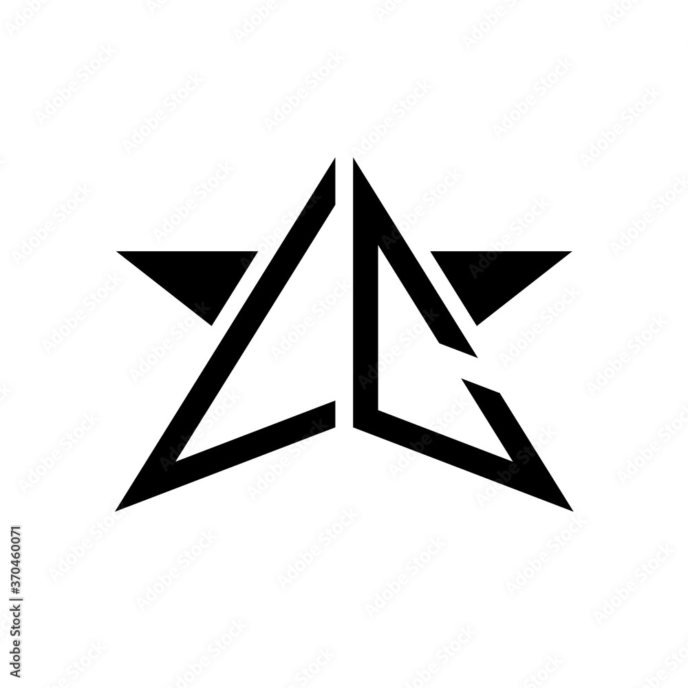 Initial Star Monogram Logo VC