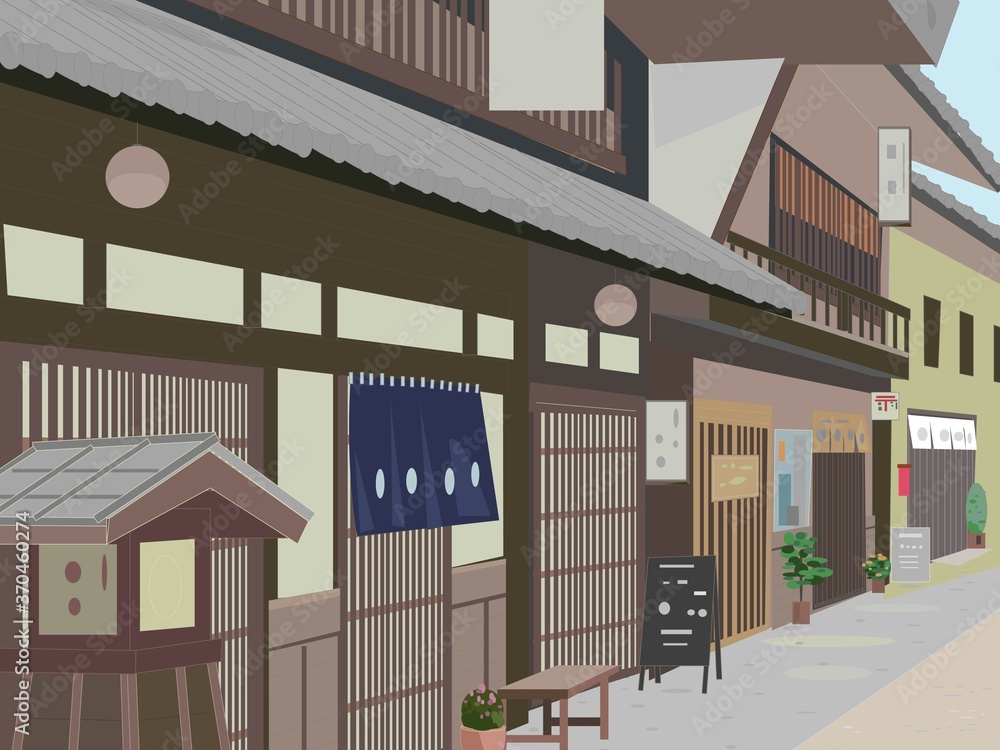 Naklejka premium 日本の商店街