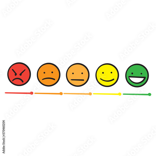 hand drawn doodle user experience feedback emoticon vector
