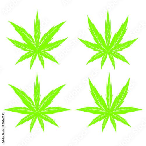 Vector illustration of Cannabis (marijuana) leaf