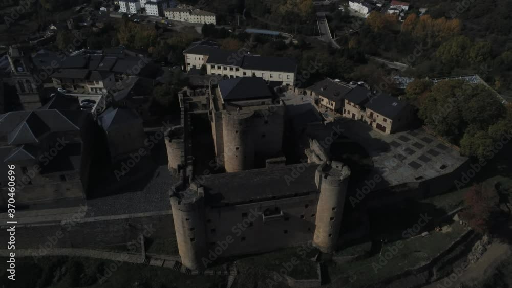 Puebla de Sanabria, beautiful village of Zamora,Spain.Aerial Drone Footage Puebla de Sanabria, beautiful village of Zamora,Spain.Aerial Drone Footage