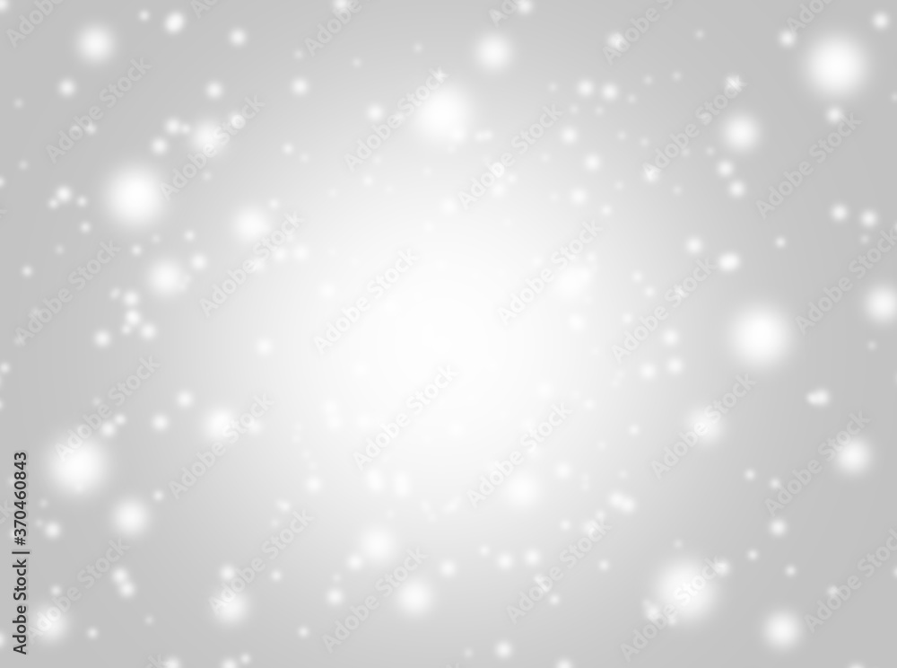 Fototapeta premium A brilliant gray background with circles. Template for a holiday card with bright and sparkling lights.