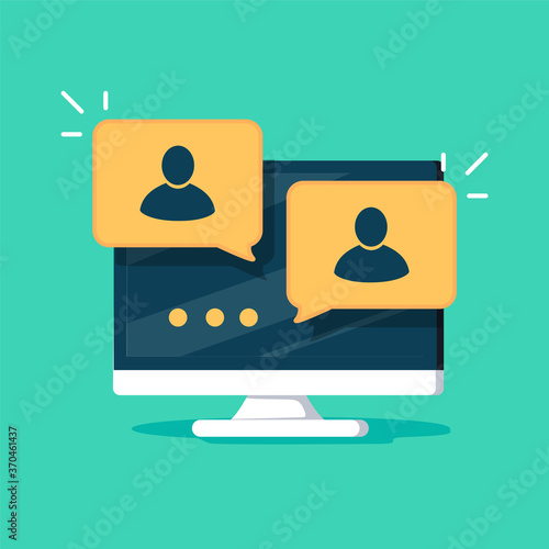 Webinar concept, online course, distant education, video lecture, internet conference, training test, work from home.