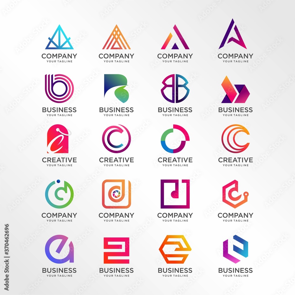 Letter logo collection with modern concept, modern, clean, icon, company, logo template, Premium Vector Letter logo collection with modern concept, modern, clean, icon, company, logo template, Premium Vector
