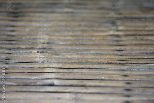 Portrait of old bamboo floor in full frame shot