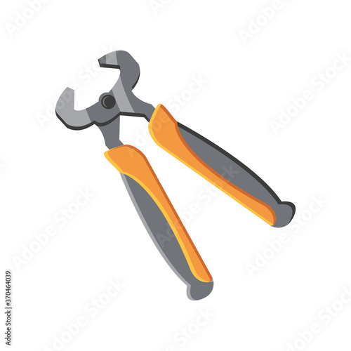 cutting pliers on white background