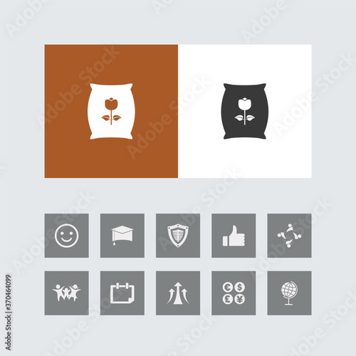 Creative Seed Sack Icon with Bonus Icons.