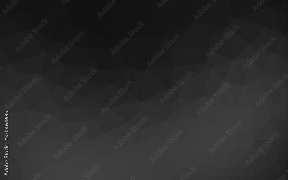 Dark Black vector triangle mosaic cover. Dark Black vector triangle mosaic cover.