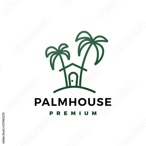 Wallpaper Mural palm house logo vector icon illustration Torontodigital.ca