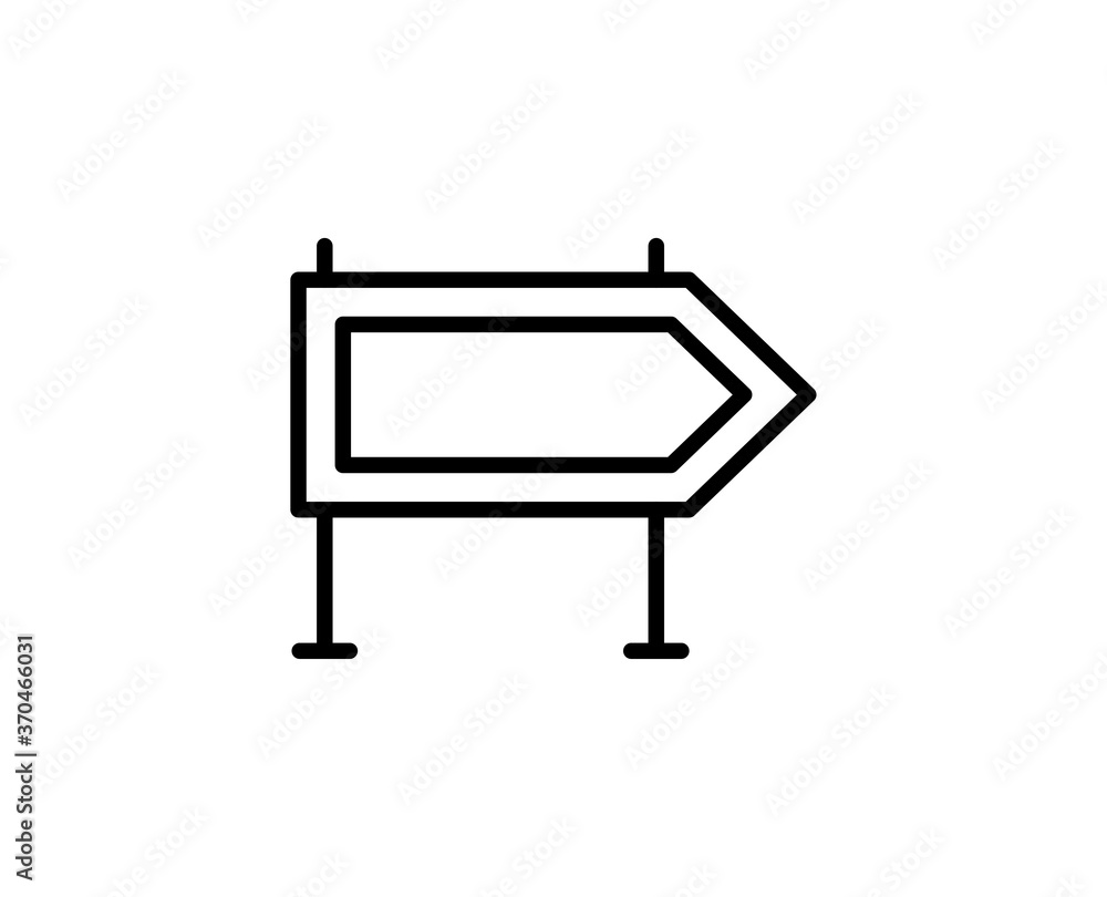 Road sign line icon Road sign line icon