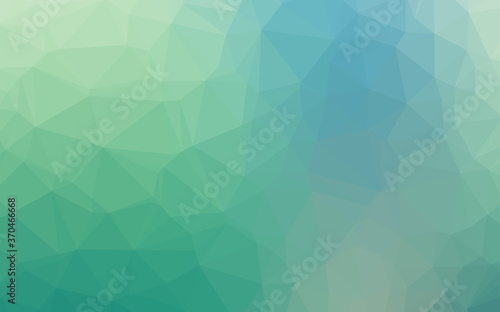 Fototapeta Naklejka Na Ścianę i Meble -  Light Blue, Green vector shining triangular pattern.