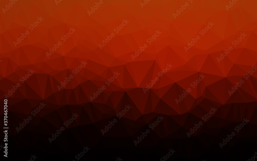Dark Orange vector polygon abstract background. Dark Orange vector polygon abstract background.