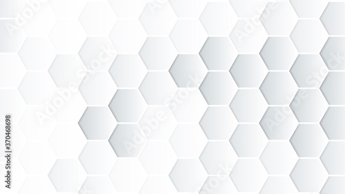 Fototapeta Naklejka Na Ścianę i Meble -  White hexagonal abstract pattern