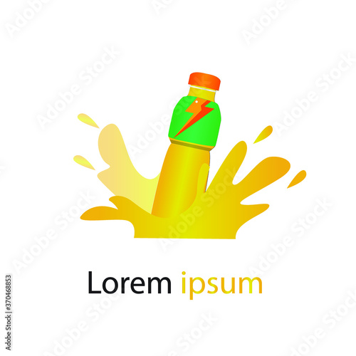 gatorade logo icon. vector illustration of a fruit-flavored drink especially for athletes in the bottle.