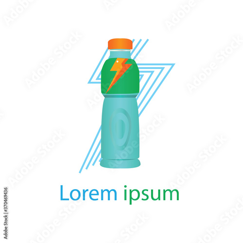 gatorade logo icon. vector illustration of a fruit-flavored drink especially for athletes in the bottle.