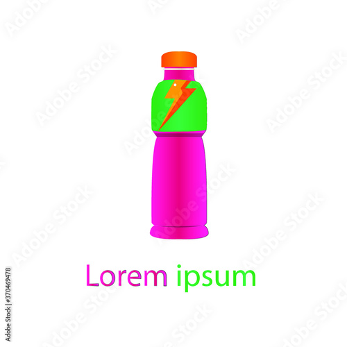 gatorade logo icon. vector illustration of a fruit-flavored drink especially for athletes in the bottle.