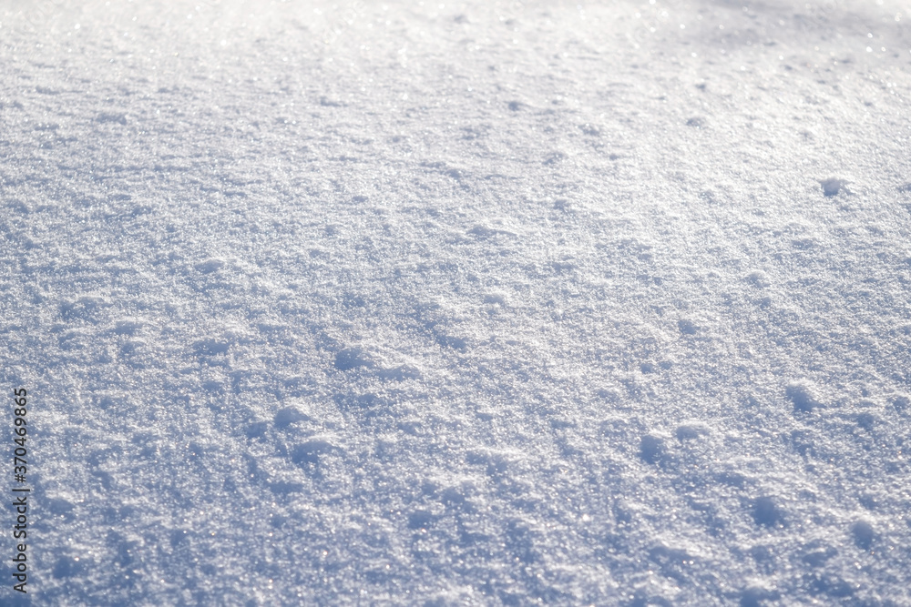 Macro background of fresh snowflake texture