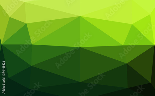 Light Green vector polygonal background.