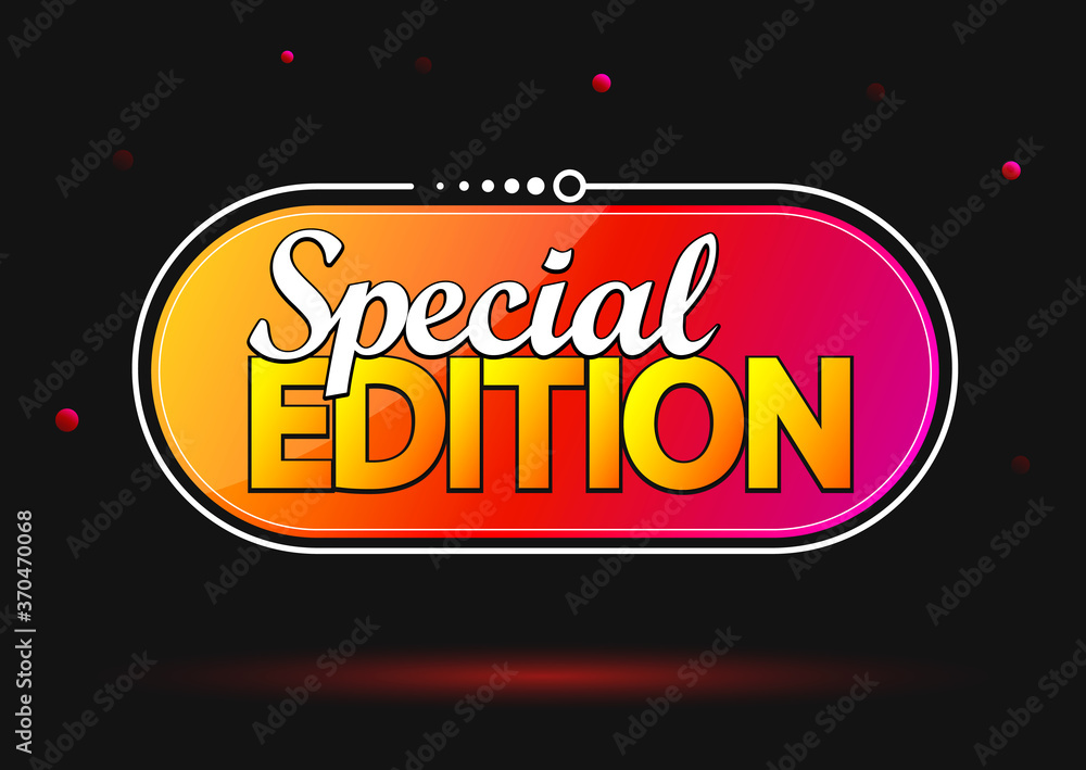 Special Edition, tag design template, promo banner, vector illustration