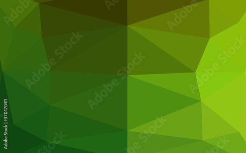 Light Green vector abstract polygonal cover.