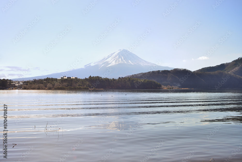 富士　富士山　山梨県河口湖付近の風景