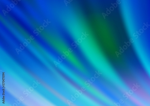 Light Blue, Green vector template with bent lines.