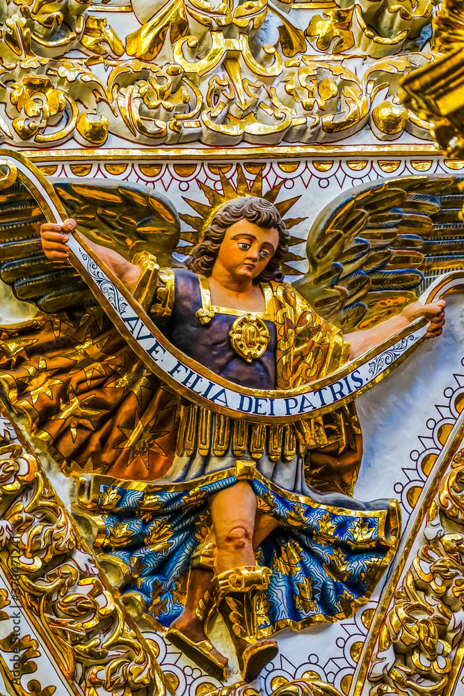 Angel Templo Santa Domingo Church Chapel Rosary Puebla Mexico