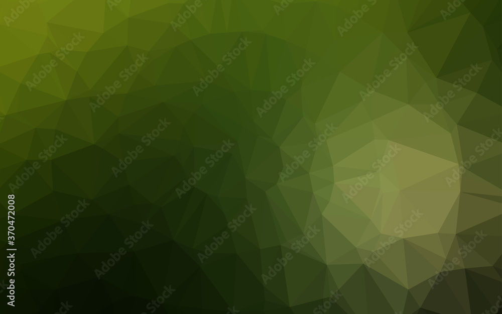 Dark Green vector abstract polygonal layout.