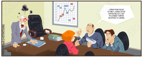 Ofiice work of groupe. Business meeting. Funny people