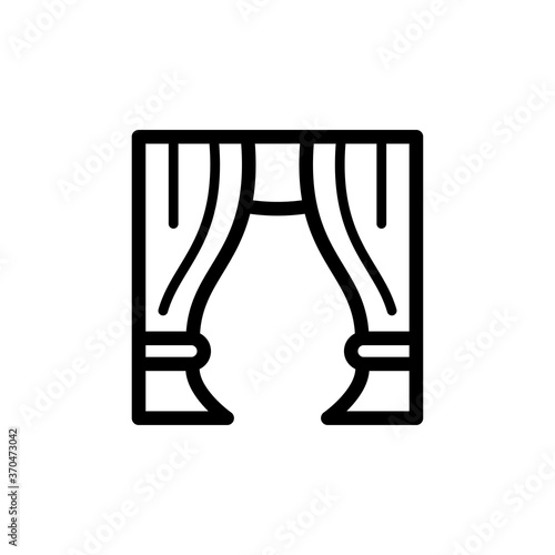 curtain icon vector design trendy