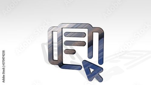 ui webpage slider 3D icon standing on the floor. 3D illustration. design and ux