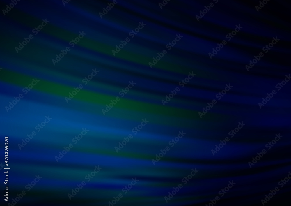 Dark BLUE vector template with bent ribbons.