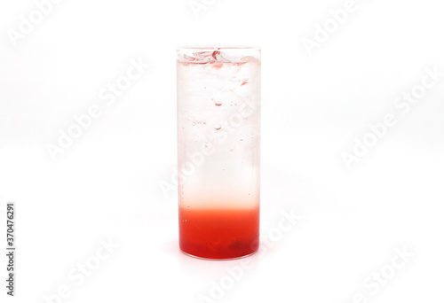 glass of strawberry ade photo