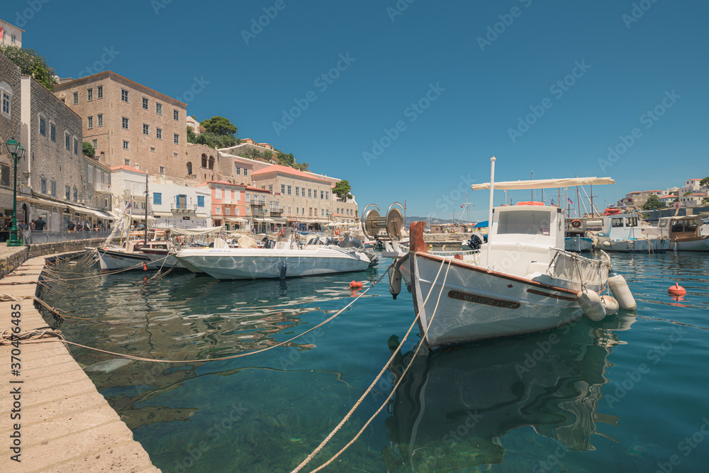 Hydra Port at Hydra Island, Greece, 