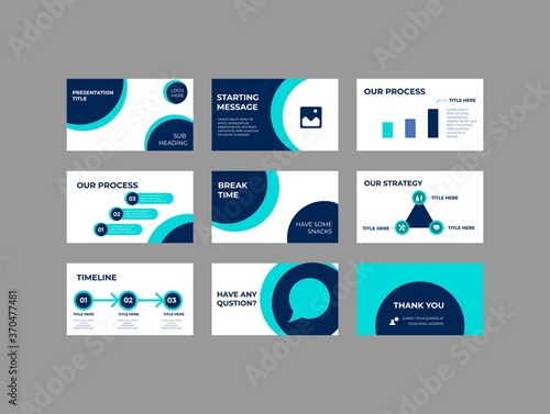 Company Investment Presentation, Pitch deck Vector Template